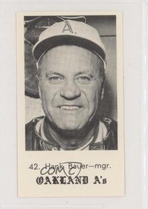 1969 Mike Andersen Jack in the Box Oakland Athletics Hank Bauer #42
