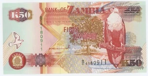Banconota Zambia 50 Kwacha 1992 Pick 37.a UNC non circolata serie B/C - Foto 1 di 2