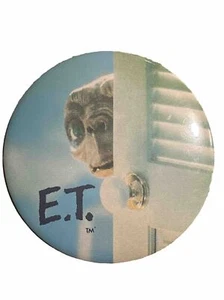 Vintage 1982 ET Extra Terrestrial 6" Pin Button Pinback photo E.T. - Picture 1 of 3