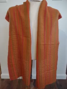 Bufanda Peruana MILHUA Bebé Alpaca Mezcla de Seda Envoltura 84" Largo Ombre Flecos Perú - Imagen 1 de 11