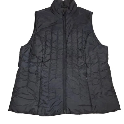 Chaleco acolchado negro Lane Bryant Y2K bolsillos con cremallera talla 14/16 usado en excelente estado difícil de encontrar Foto 1 de 4