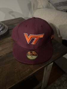 Men's New Era Maroon and Orange Virginia Tech Hokies 59FIFTY Fitted Hat 7 5/8