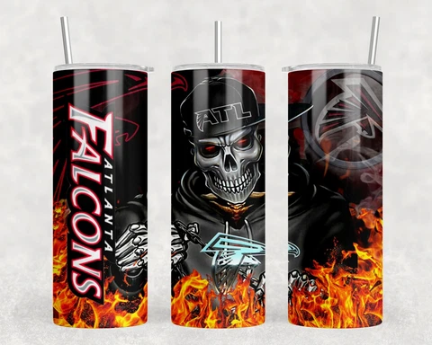 Falcons Skull 20 oz Tumbler Cover