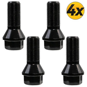 4Tlg. Auto Radbolzen Radschrauben Schwarz Ersatz für BMW 1er 3er 5er X1 X3 X5 Z4 - Bild 1 von 9