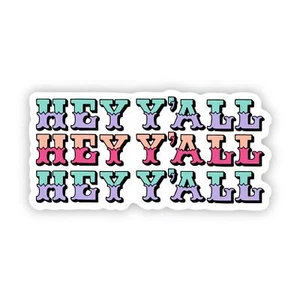 Teal "Hey Y'all" Sticker - Picture 1 of 1