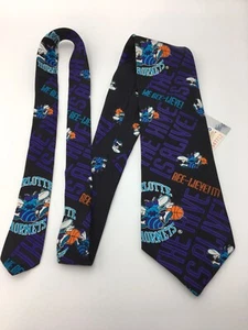 Corbata de baloncesto vintage Ralph Marlin para hombre Charlotte Hornets sin usar con etiqueta  - Imagen 1 de 8
