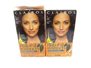 Clairol Natural Instincts Hair Color 4 Former 28 Nutmeg Dark Brown Damaged Bx X2