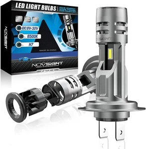 H7 LED Headlight Bulbs, 60W 12000LM 6500K H7 Bulbs, Mini Size - Picture 1 of 8