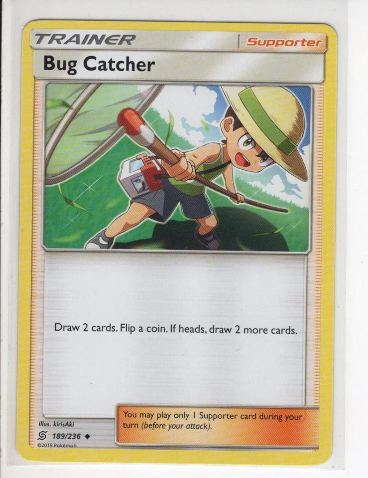 BUG CATCHER TRAINER UNIFIED MINDS SET POKEMON CARD 189/236 NM/M - Image 1 of 1
