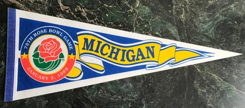 MICHIGAN 1989 ROSE BOWL PENNANT Cover