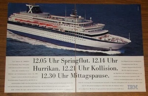 Seltene Werbung IBM CIM Kreuzfahrtschiff MS Horizon 1992 - Bild 1 von 1