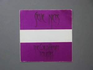 Stevie Nicks satin cloth backstage pass sticker Wildheart Tour '83 Purple. ! - Picture 1 of 1
