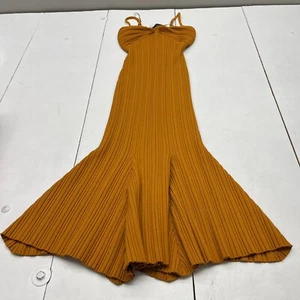 Express Caramel Brown Rib-Knit Sleeveless Mermaid Maxi Dress Women's Size Small - Picture 1 of 7