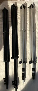 5 Metal Light Stands Will Fit Lights With 3/8” Or 5/8” - Picture 1 of 2