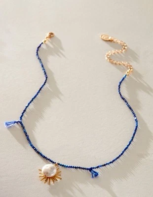 Gargantilla Free People Arianna Ost Sunlight con cuentas sol borla boho NUEVA Foto 1 de 4