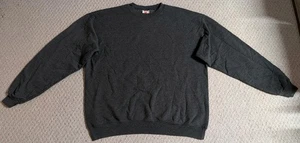 Hanes Ecosmart Mens Large Grey Cotton Blend Pullover Sweatshirt 25 - Picture 1 of 5