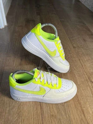 Nike Air Force 1 Low LV8 GS White Volt Size 4 - Image 1 of 4
