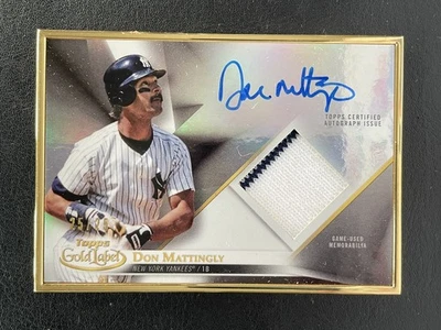 2021 Topps Gold Label Framed Don Mattingly 25/25 Patch Auto Autograph - Image 1 of 2