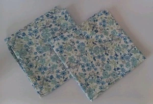 2 Laura Ashley King Pillowcases JAYNIE Blue Floral 39 x 20 - Picture 1 of 5