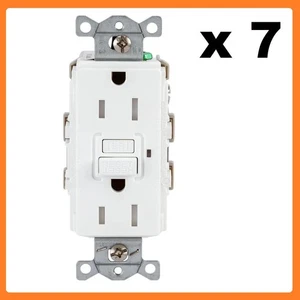 (7) HUBBELL GFRTR15W Heavy Duty Tamper Resistant Self Test GFCI Receptacle NEW - Picture 1 of 10