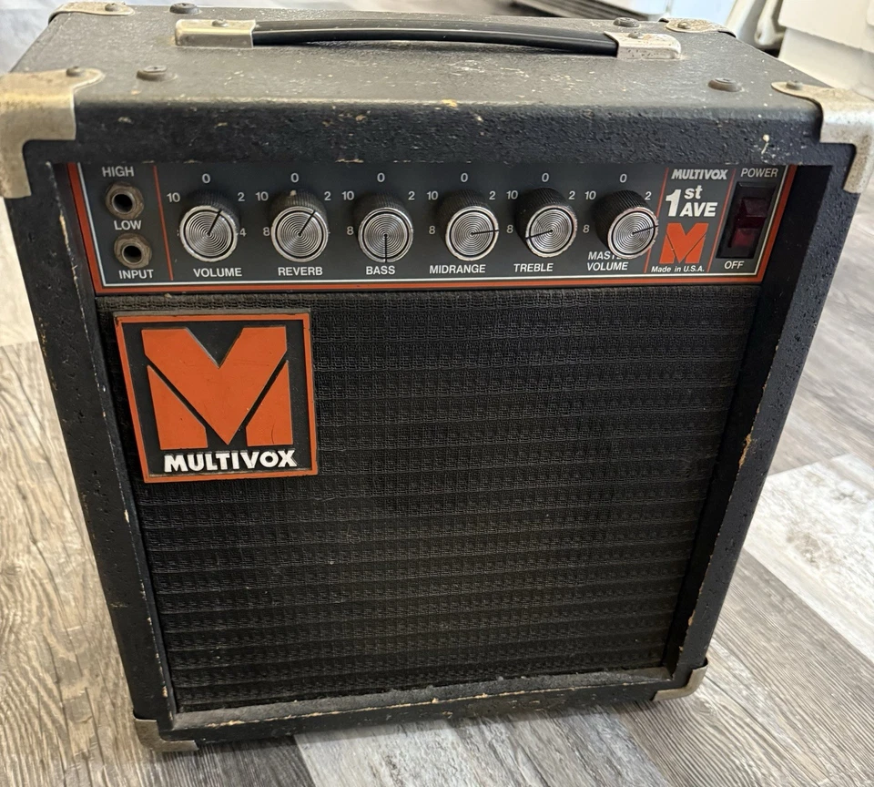 Multivox 1st Ave 1x8 Guitar Amp Vintage 1980s USA Solid State Reverb Distortion - Image 1 of 4