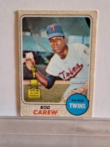 Tarjeta de béisbol Topps 1968 #80 Rod Carew All-Star novato - Imagen 1 de 2