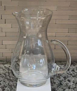 PRINCESS HOUSE Heritage Clear Etched Crystal Cream/Syrup Pitcher w/Ice Lip 6.5" - Picture 1 of 7