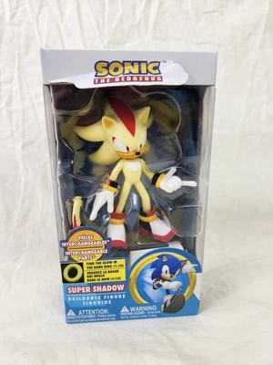 New 4" Sonic The Hedgehog SUPER SHADOW Buildable Figure Just Toys Series 2 - Image 1 of 4