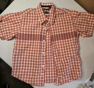 Gap Kids Shirt Boys Size 4 Plaid Button Down Short Sleeve - Picture 1 of 6