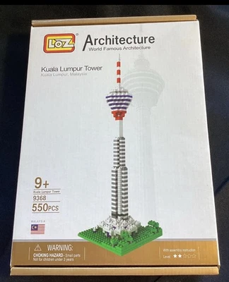 LOZ Building Bricks - Kuala Lumpur Tower MALAYSIA Model Set #9368 550PCS NEW - Image 1 of 2