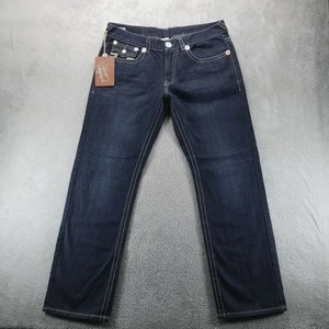True Religion Jeans Herren 38x34 Blau Joey Super T Straight Pattentaschen Denim - Bild 1 von 11