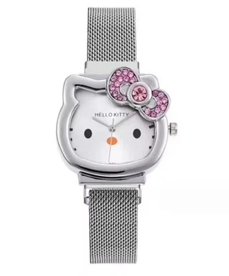 Hello Kitty/Acero Inoxidable Lindo Adorable - Reloj Plateado Foto 1 de 3