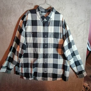 Duluth Trading Co Button Down Hemd Herren 2X Schwarz Baumwolle Kariert Langarm - Bild 1 von 5