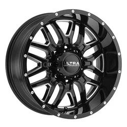 20x9 Ultra 203BM Hunter Gloss Black Milled Wheels 8x170 (18mm) Set of 4 - Image 1 of 4