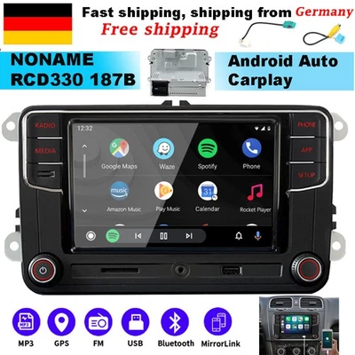 NONAME RCD330 RCD340G 187B Android Auto Carplay Für PQ VW Golf Polo CC Car Radio - Bild 1 von 4
