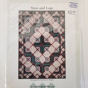 Stars and Logs Quilting Pattern Colorado Quilt Designs Carolyn Beam - Picture 1 of 3