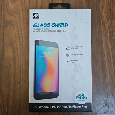 New Zagg Apple iPhone 8/7/6s/6 Plus Glass Shield Screen Protector Tempered Glass - Image 1 of 4