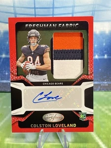 2025 Certified Colston Loveland RC Red Rookie Patch Auto /25 Freshman Fabric - Picture 1 of 3