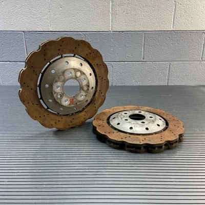 2014-2023 Audi R8 4S Front Left & Right Brake Rotor Disc 18k Miles OEM - Image 1 of 4