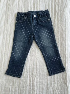 Gymboree Girls Denim Polka Dot Capri Length Size 4 - Picture 1 of 2