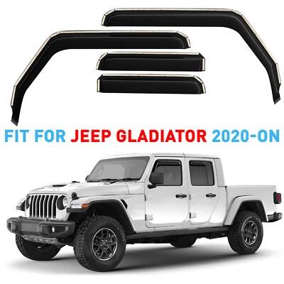 Protectores de lluvia viseras de ventilación para Jeep Gladiator 2020-2025 Foto 1 de 4