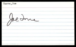 Joe Torre Baseball Signed Auto Autograph 3 x 5 Index Card No COA *d2 - Picture 1 of 2