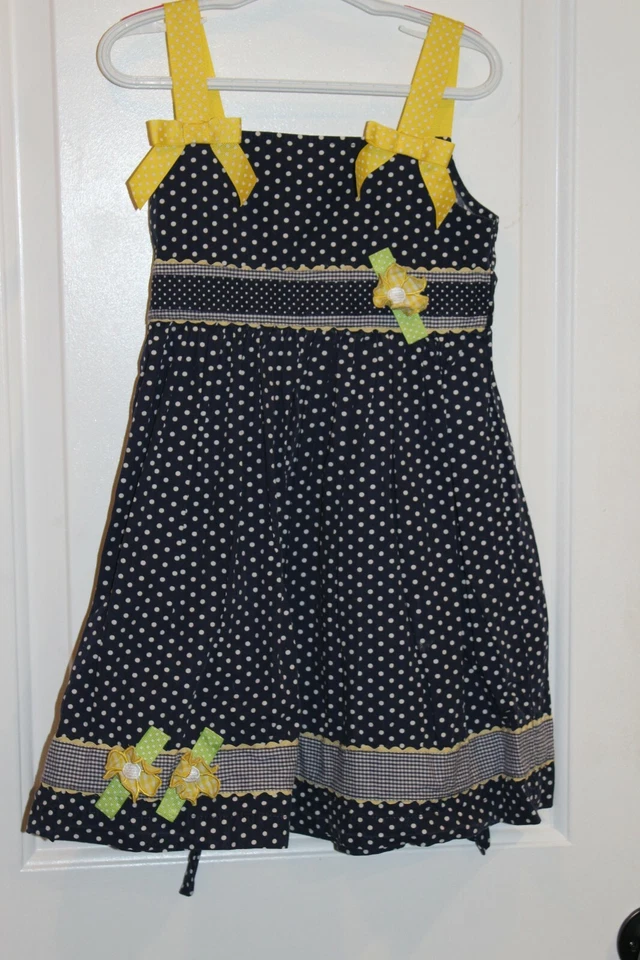 Vestido Sol Niña Talla 6 Primavera Verano Otoño por Blueberi Boulevard Azul Amarillo Pascua Foto 1 de 4