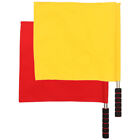 2 Pcs Soccer Referee Flag Traffic Aware Flags Banner