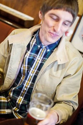 Lambretta Harrington Bomber 2 Tone Jacket Heritage Stone Beige LT1000 Tarton £40 - Image 1 of 2