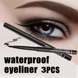 3x Kohl Black Eyeliner Pencil Eye Liner Rotary Retractable Makeup A&E vitamin UK