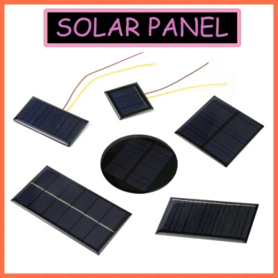 Solarmodul Solarpanel Solarzelle 2V 3V 5V 5.5V 6V 9V 10V 12V Photovoltaikmodul - Bild 1 von 3