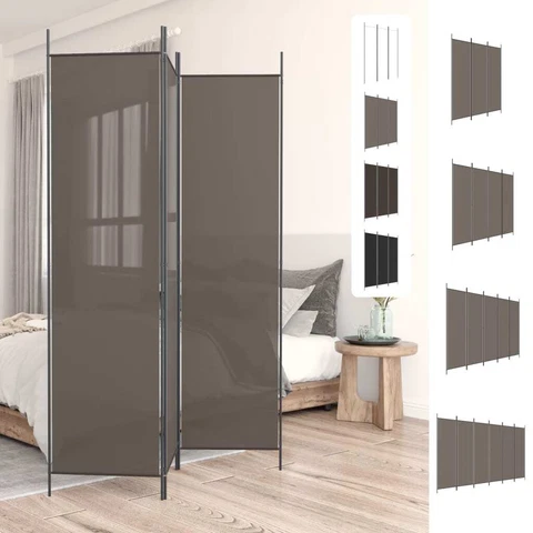 3 Panel Room Divider Privacy Screen for Room Separation White Fabric vidaXL Cover