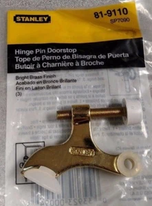 STANLEY 81-9110 AKA SP7090 IN BRASS FINISH HINGE PIN DOOR STOP - Picture 1 of 1