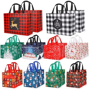 20 Pack Christmas Gift Bags Assorted Sizes, Reusable Tote Bags with Handle, I... - Picture 1 of 7